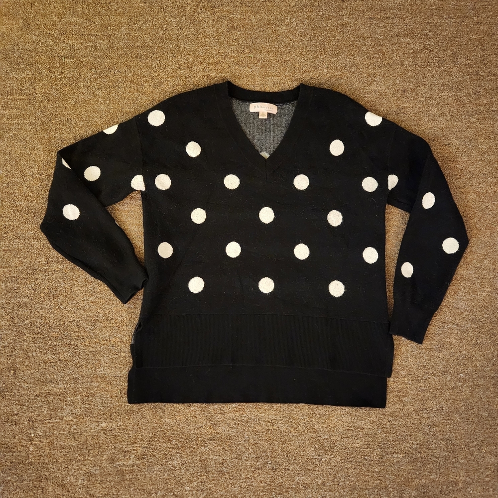 Philosophy Black and White Knit Sweater